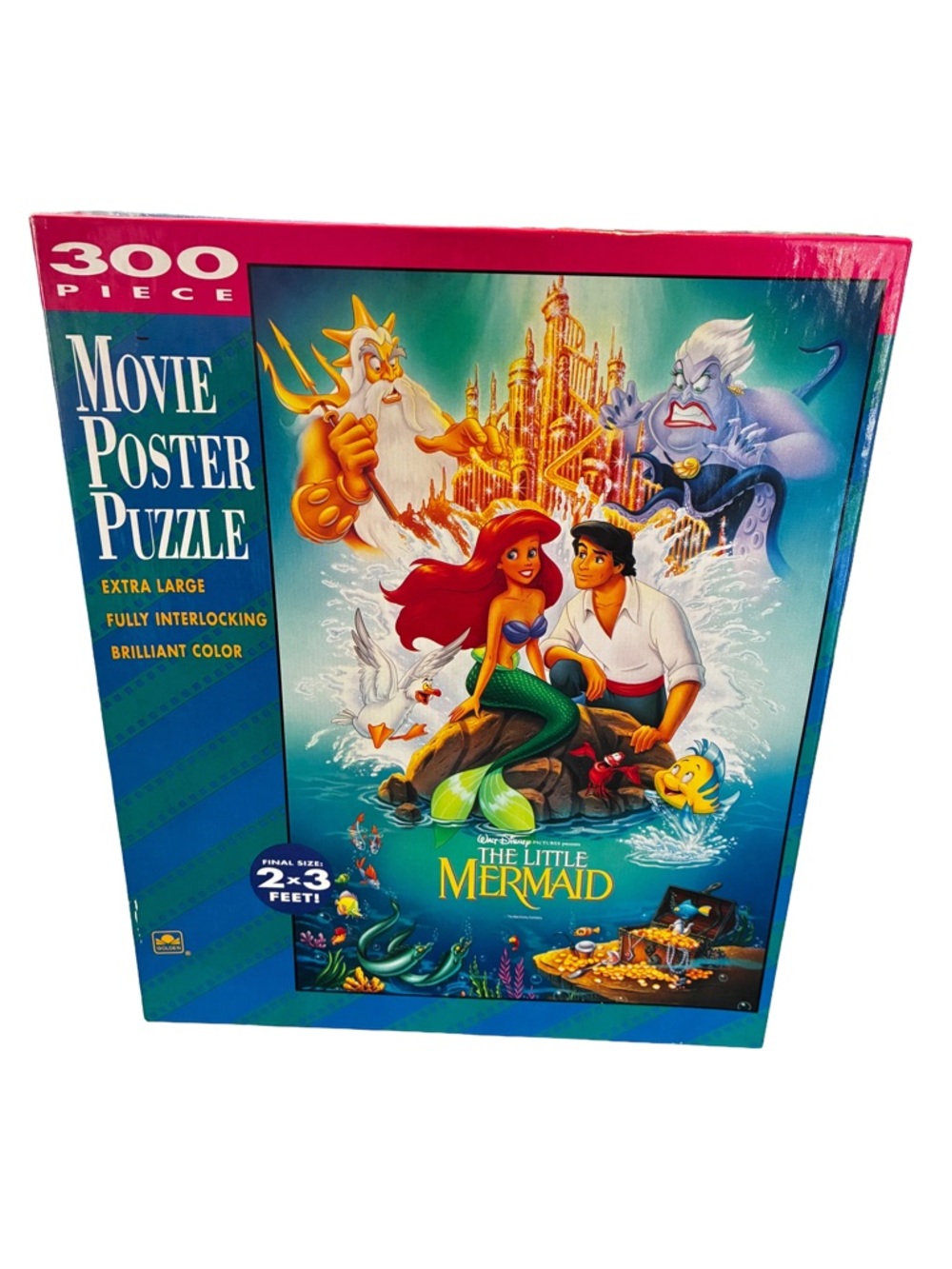 Vintage 1989 Disney Little Mermaid Golden Puzzle 300 Pc Sealed Recalled Cover